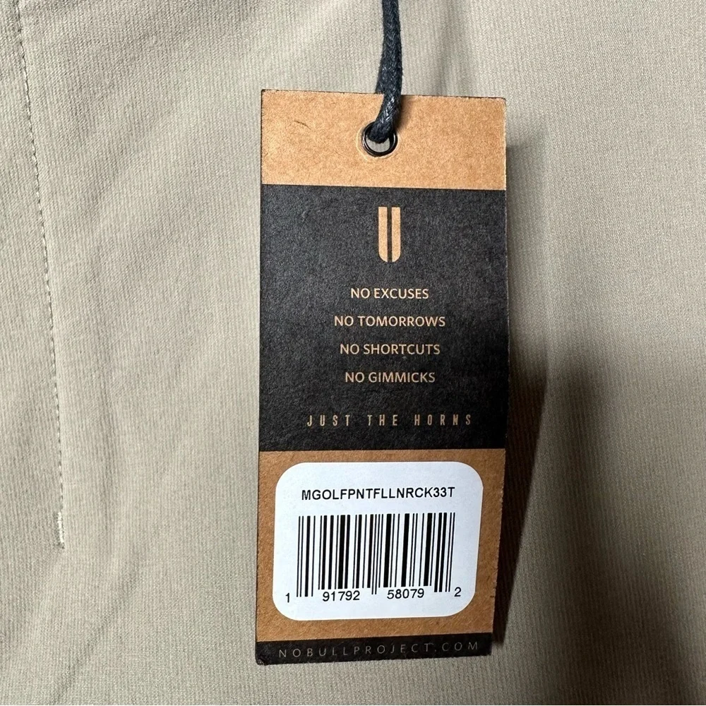NOBULL NWT Men's Golf Pants in Fallen Rock Size 33x34T